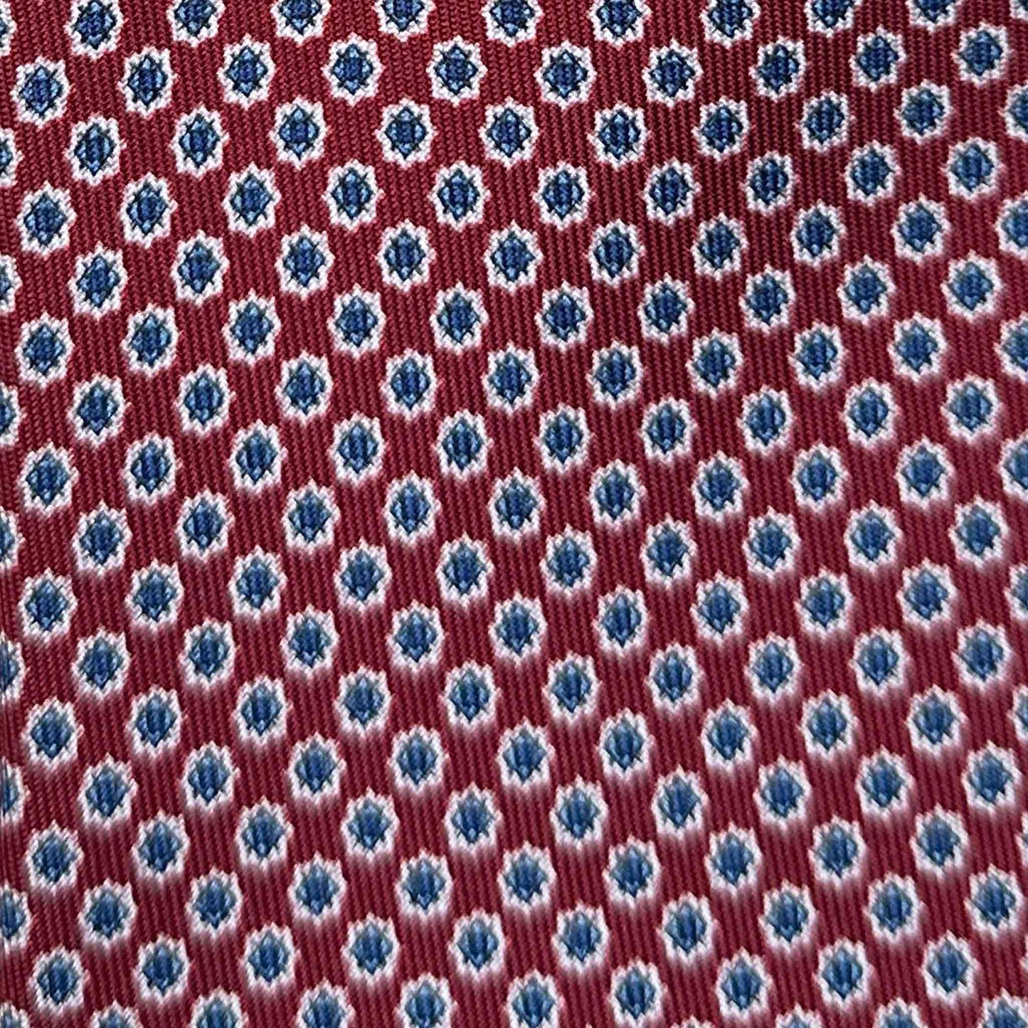 Buy Red Silk Tie Classic Micro Diamonds Pattern Geneva