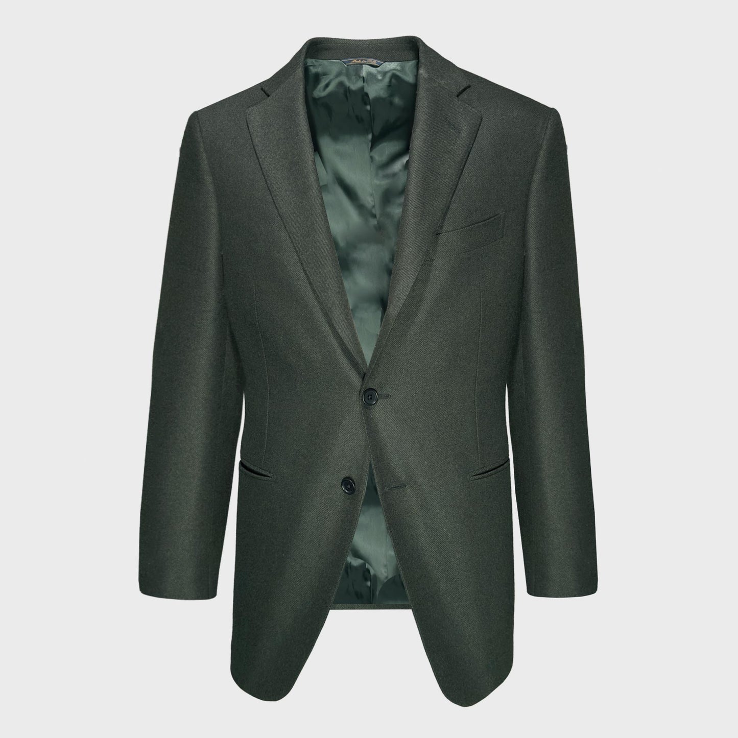 Men's Tailoring Green Jacket Luxury Escorial Wool Fabric. Exclusive emerald green jacket made with Escorial wool fabric rare fiber from a small breed of sheep descended from the Spanish Royal flocks of El Escorial. Tailoring men's jacket made in Italy by Scuderi x Wools Boutique Uomo Geneva