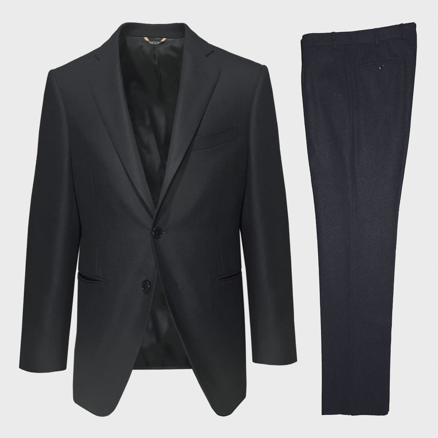 The fabric for this tailored suit was selected by Wools Boutique Uomo, flannel wool 380gr from the Marling&Evans woolen mill, ideal for wearing from the first chill of autumn until the last days of winter. The tailoring was handled by the Scuderi tailoring factory in Italy. It's a timeless classic suit, always available, ideal for a classic formal outfit, it can be made in many other fabrics and colors. Men's Blue Tailoring Wool Suit Scuderi x Wools Boutique Uomo Geneva