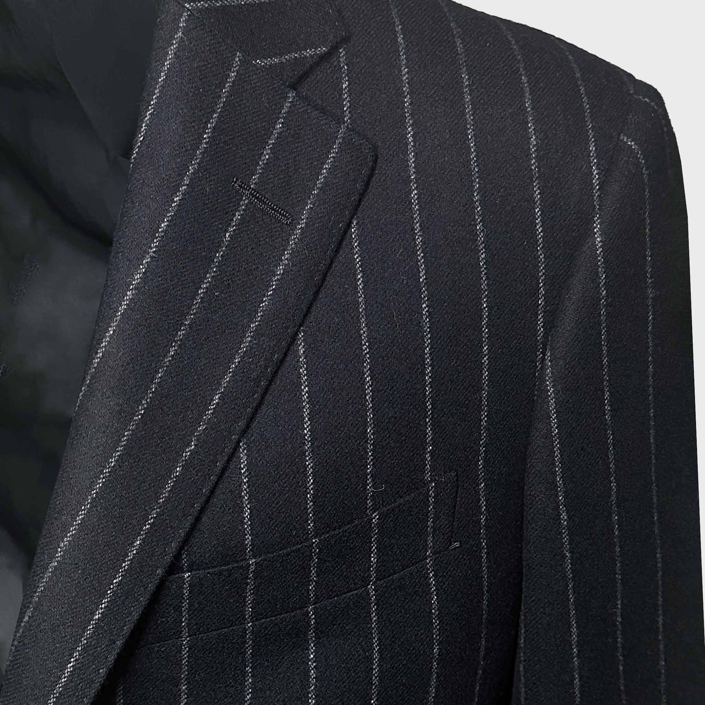 Men's Pinstripe Tailoring Wool Suit Scuderi x Wools Boutique Uomo Geneva