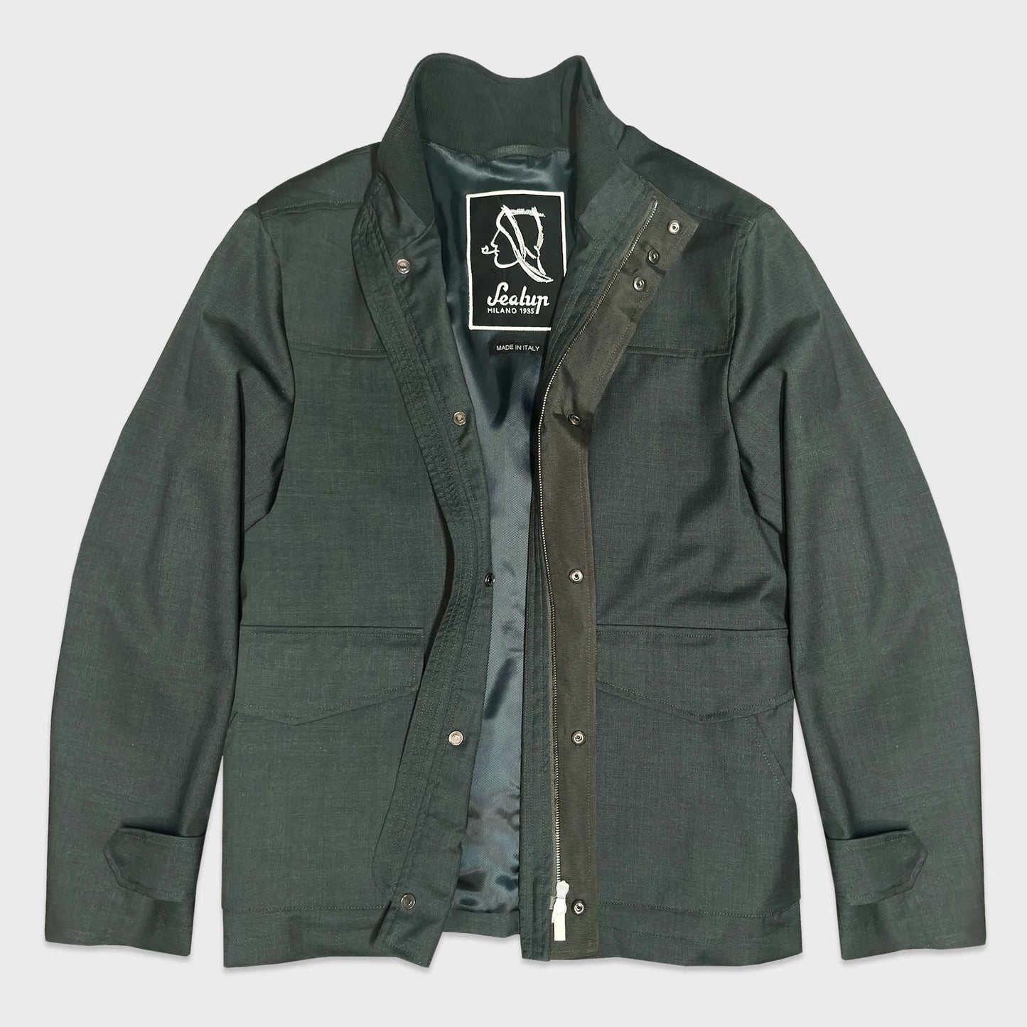 Sealup Loro Piana Storm System blouson forest green front view