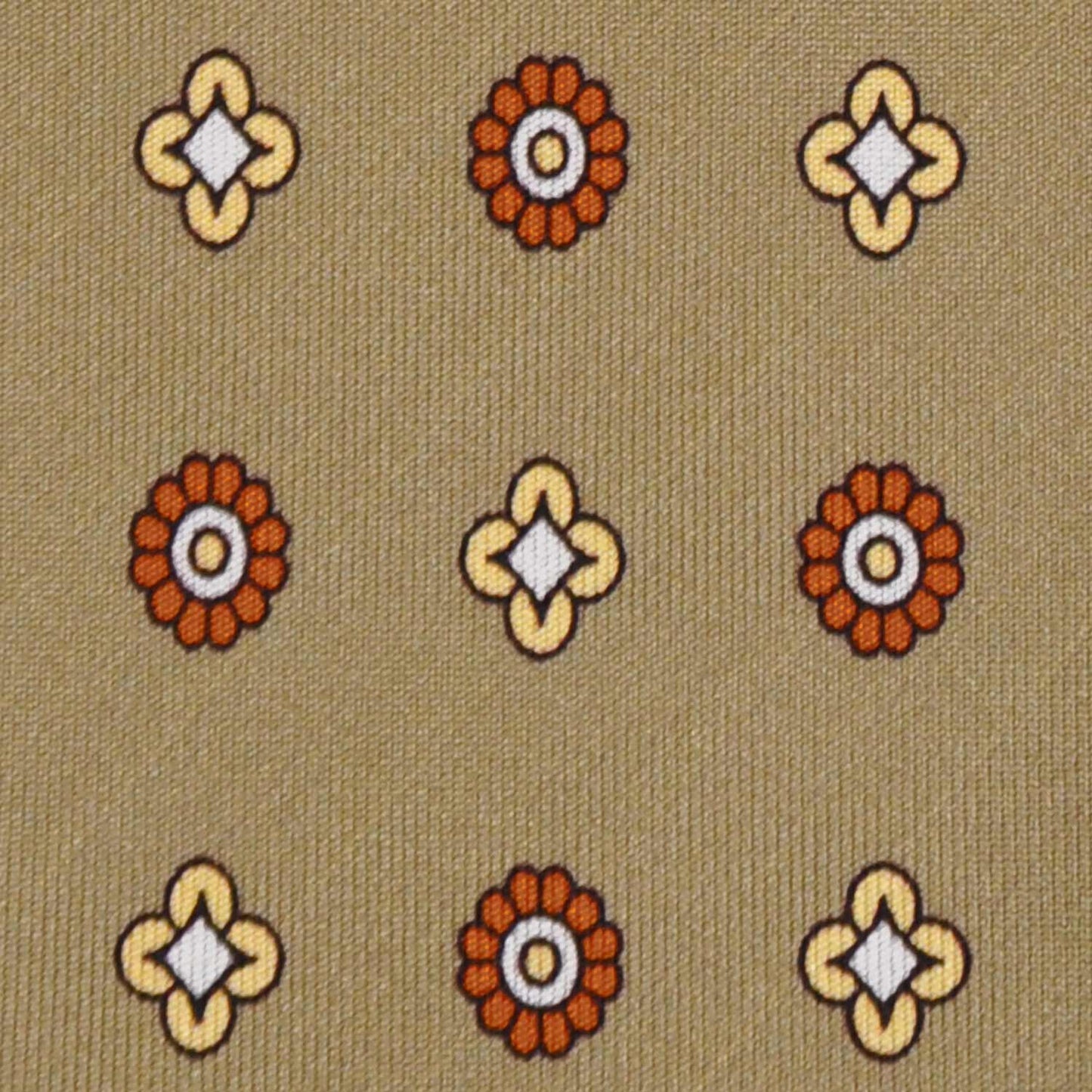 Dark Sand Silk Tie Classic Diamonds Pattern