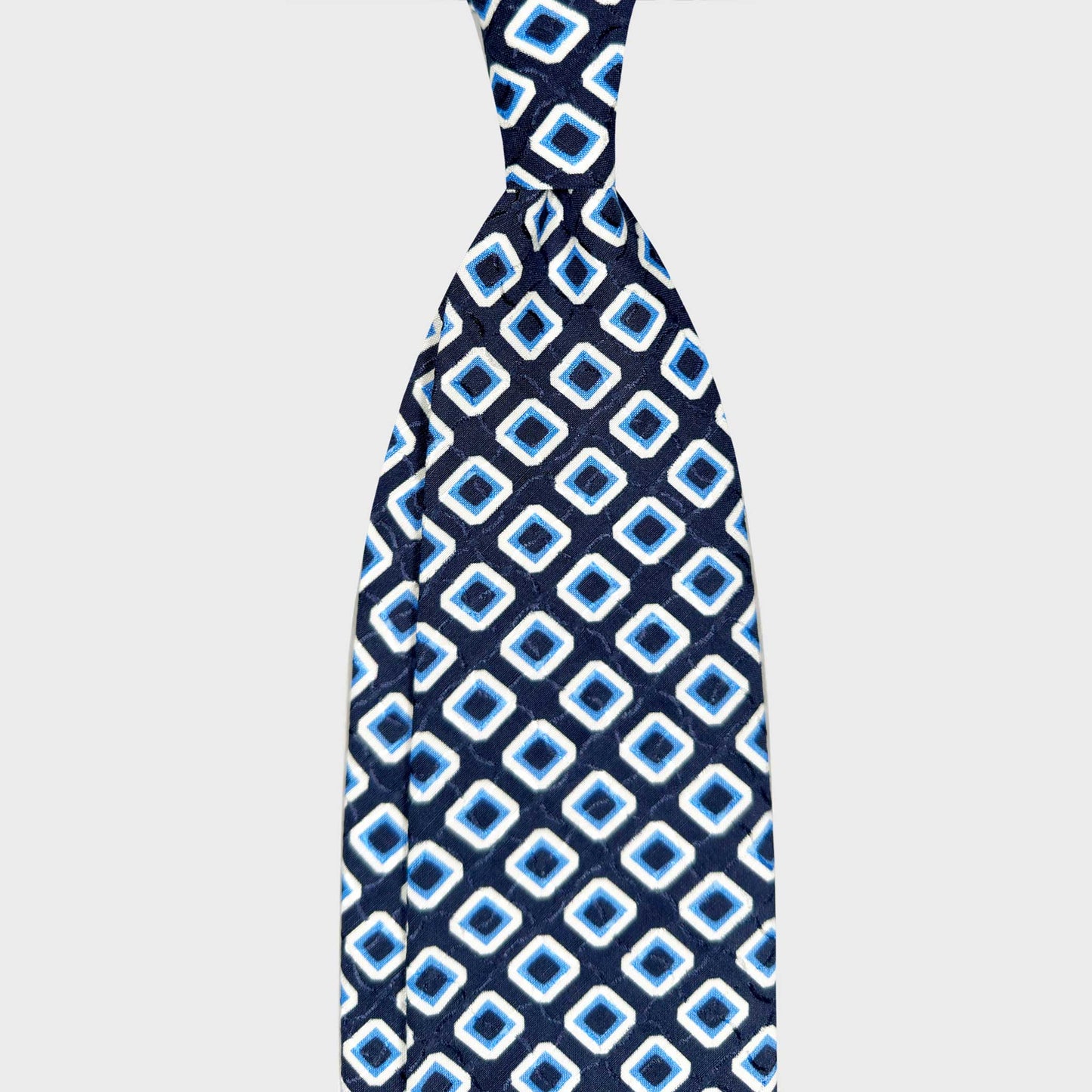 Wools Boutique Uomo Tie Navy Blue Sky Modern Diamond 