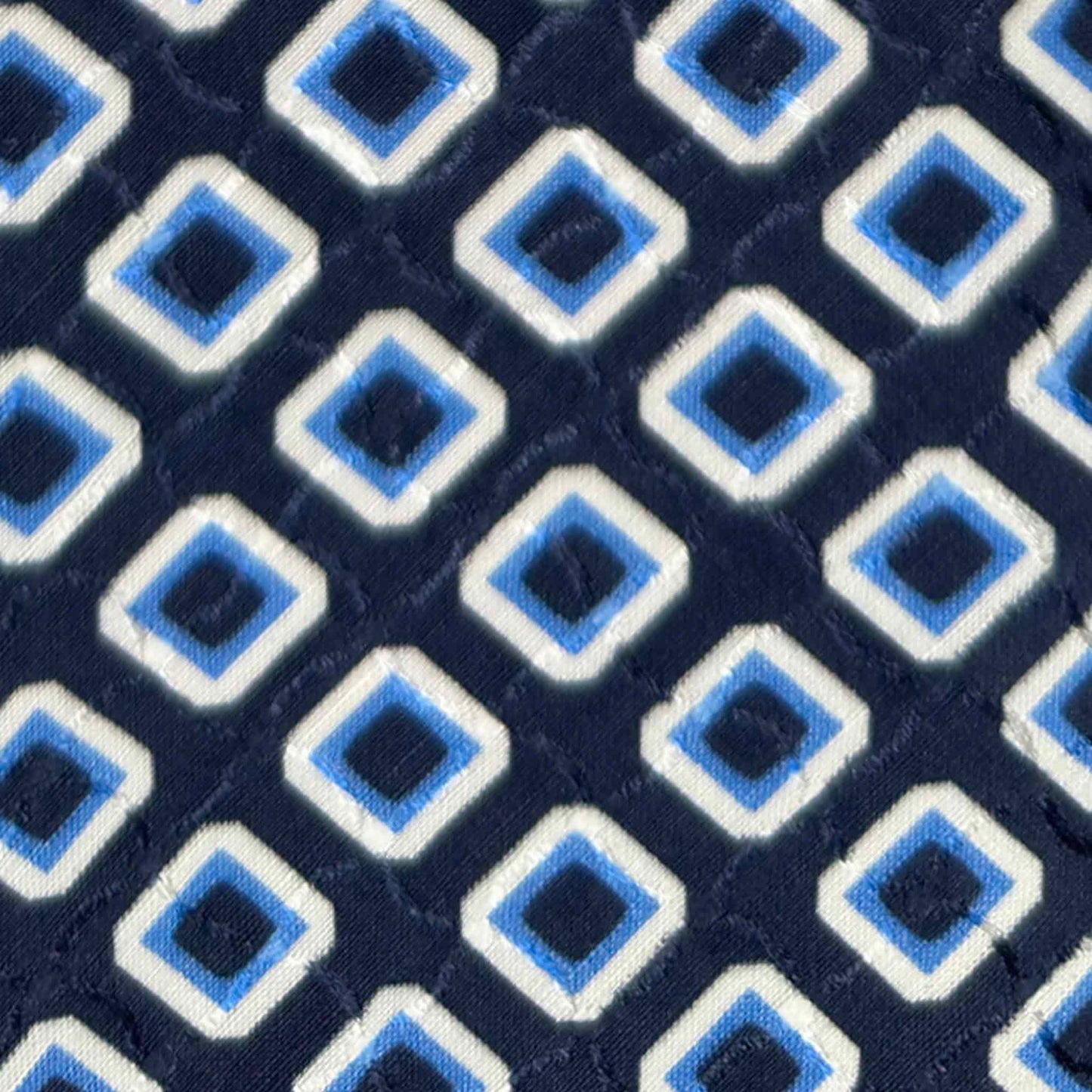 detail silk tie modern diamond pattern navy sky white