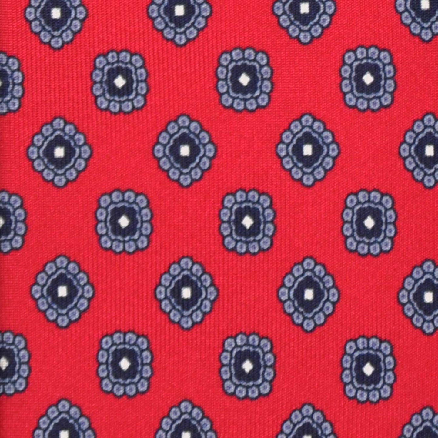 Chili Red Silk Tie Formal Diamonds Pattern