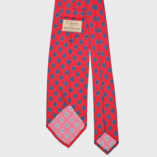 Chili Red Silk Tie Formal Diamonds Pattern