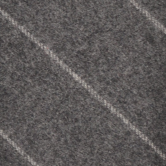 Smoke Grey Stripes Wool Tie Unlined 3 Folds F.Marino Napoli