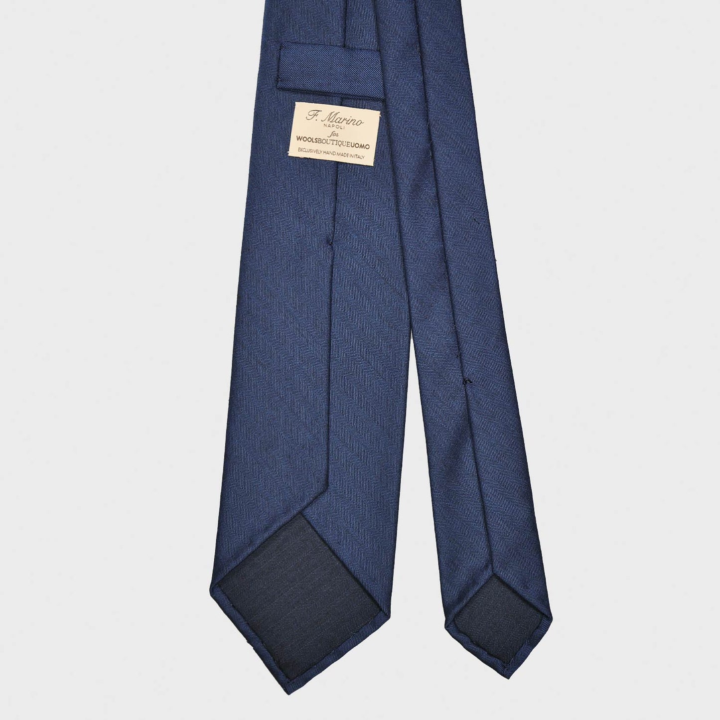 Oxford Blue Solaro Tie Holland&Sherry Wool