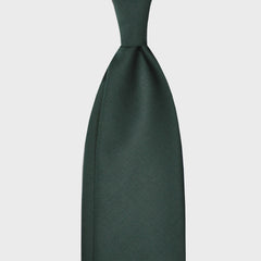 F.Marino Cravate unie 3 plis Holland&amp;Sherry Wool Vert bouteille