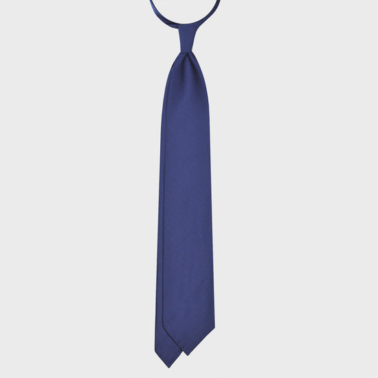 Pervinca Blue Plain Tie Holland&Sherry Wool