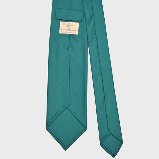 Emerald Green Plain Tie Holland&Sherry Wool