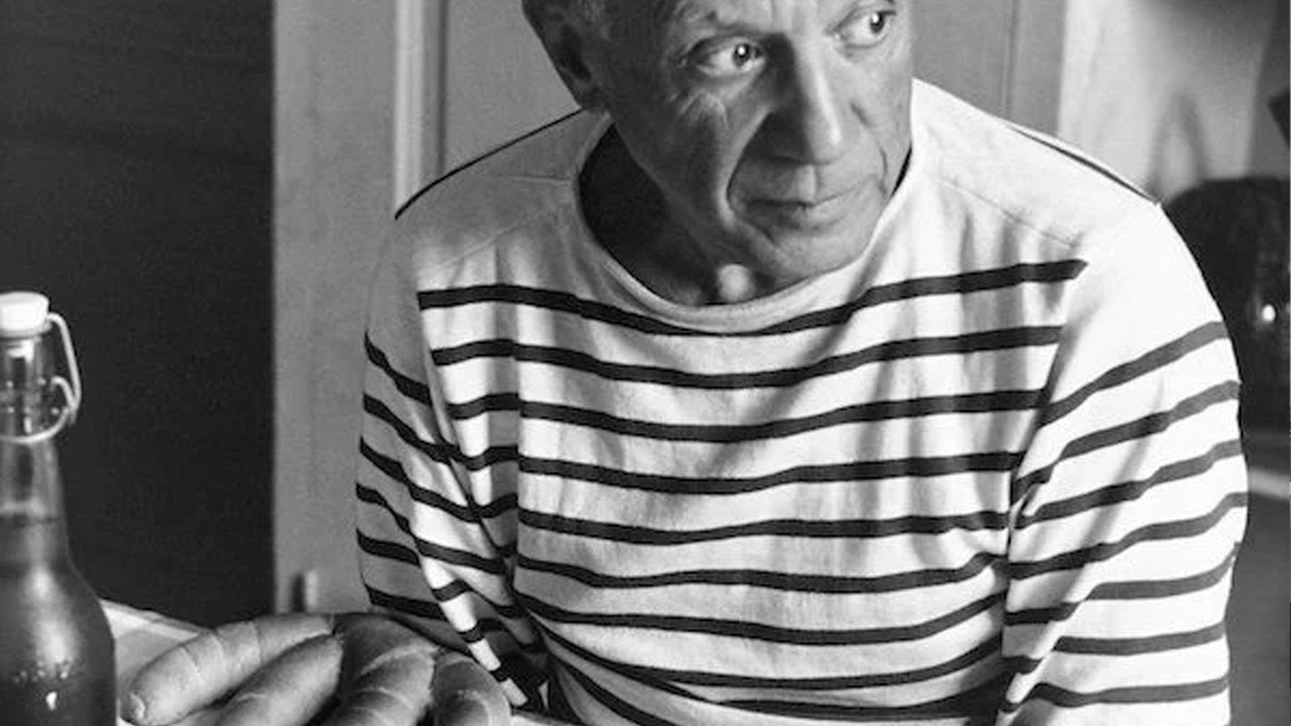 Pablo Picasso wearing the iconic French marinière featured in The Diary by Wools Boutique Uomo