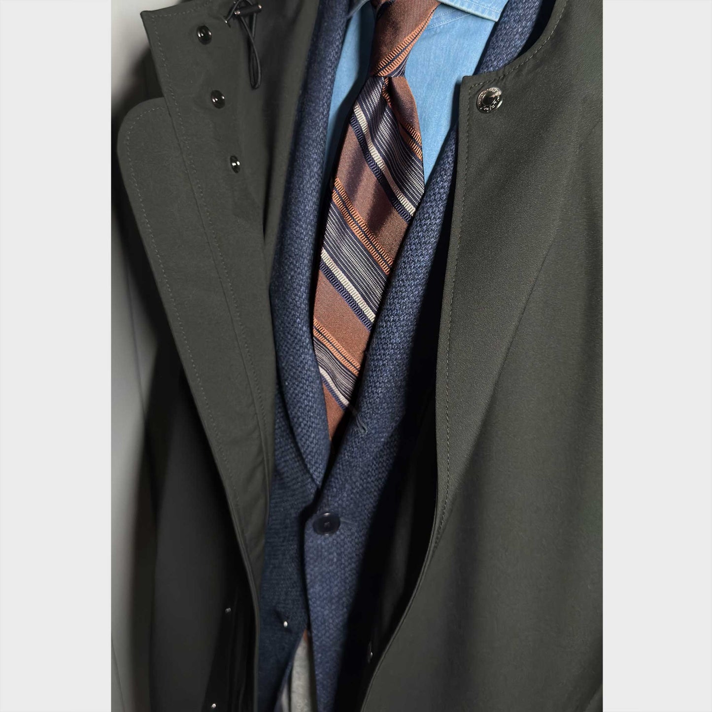 Wools Boutique Uomo Silk Regimental Tie Caramel Brown