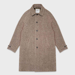 Valstar Overcoat Broken Twill Virgin Wool Tobacco Brown