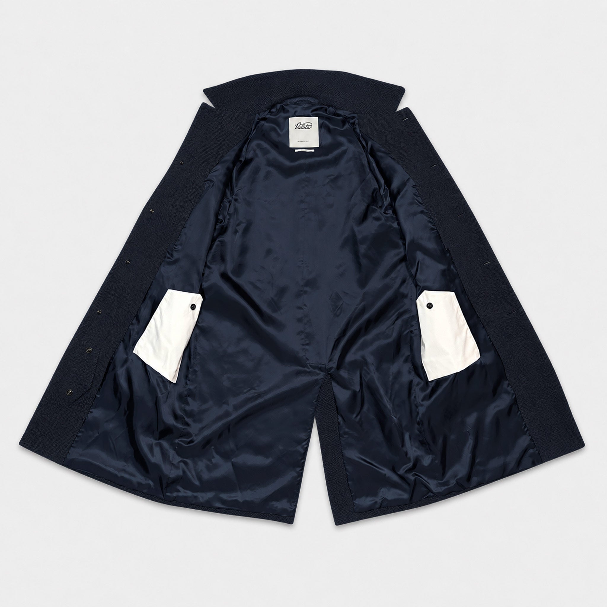 Valstar Vittorio Broken Twill Wool Overcoat Navy Blue – Wools