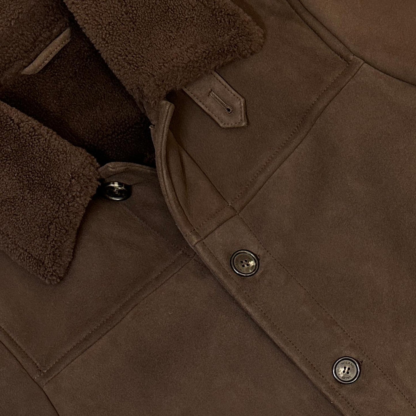 Coffee Brown Shearling Coat Valstar