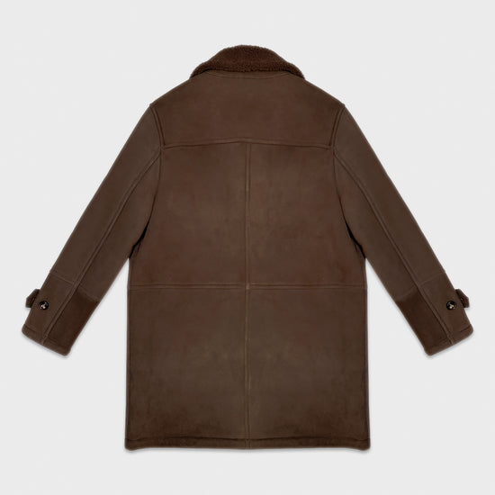 Load image into Gallery viewer, Coffee Brown Shearling Coat Valstar
