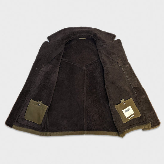 Load image into Gallery viewer, Army Green Shearling Work Jacket Valstar
