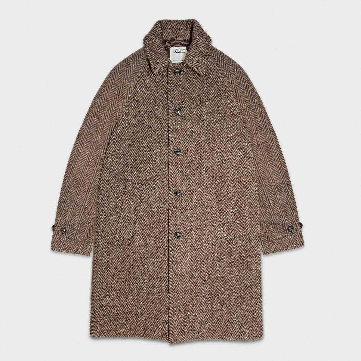 Valstar x Wools Boutique Uomo Vittorio Overcoat in Camel Brown Marling & Evans wool fabric