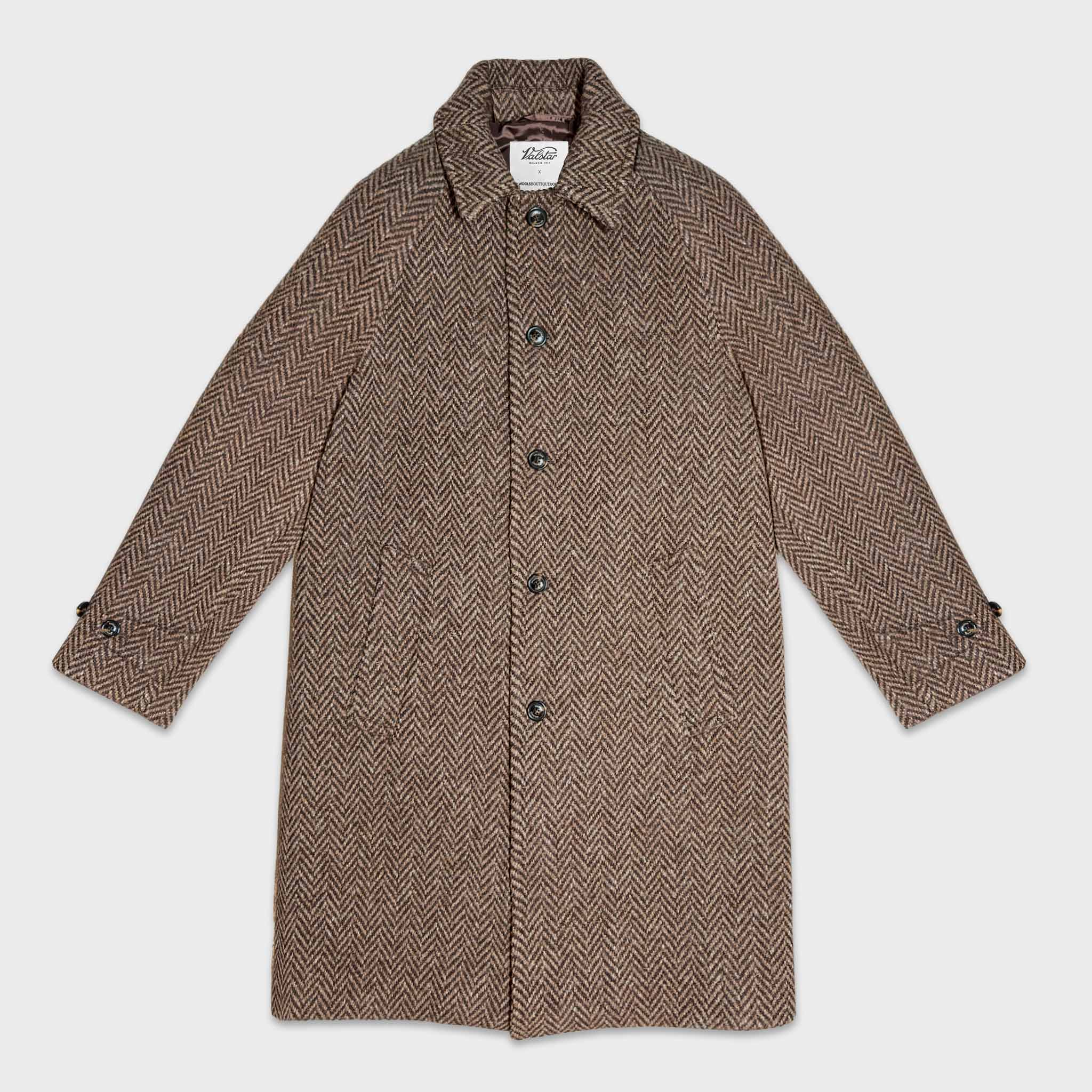 Valstar x Wools Boutique Uomo Vittorio Coat Camel Herringbone Wool