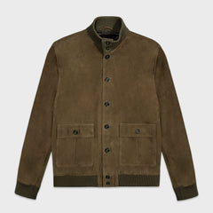 Valstarino A1 Military Flight Jacket Suede Mud Green