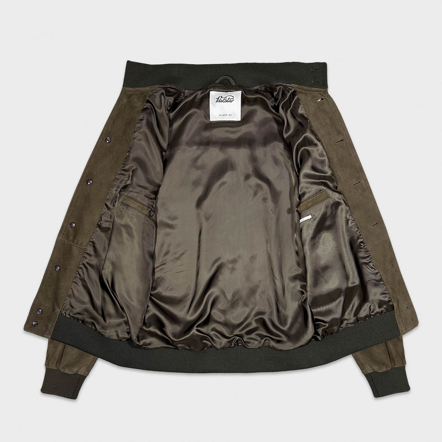 Mud Green Valstarino Jacket Soft Suede Leather Shop Now