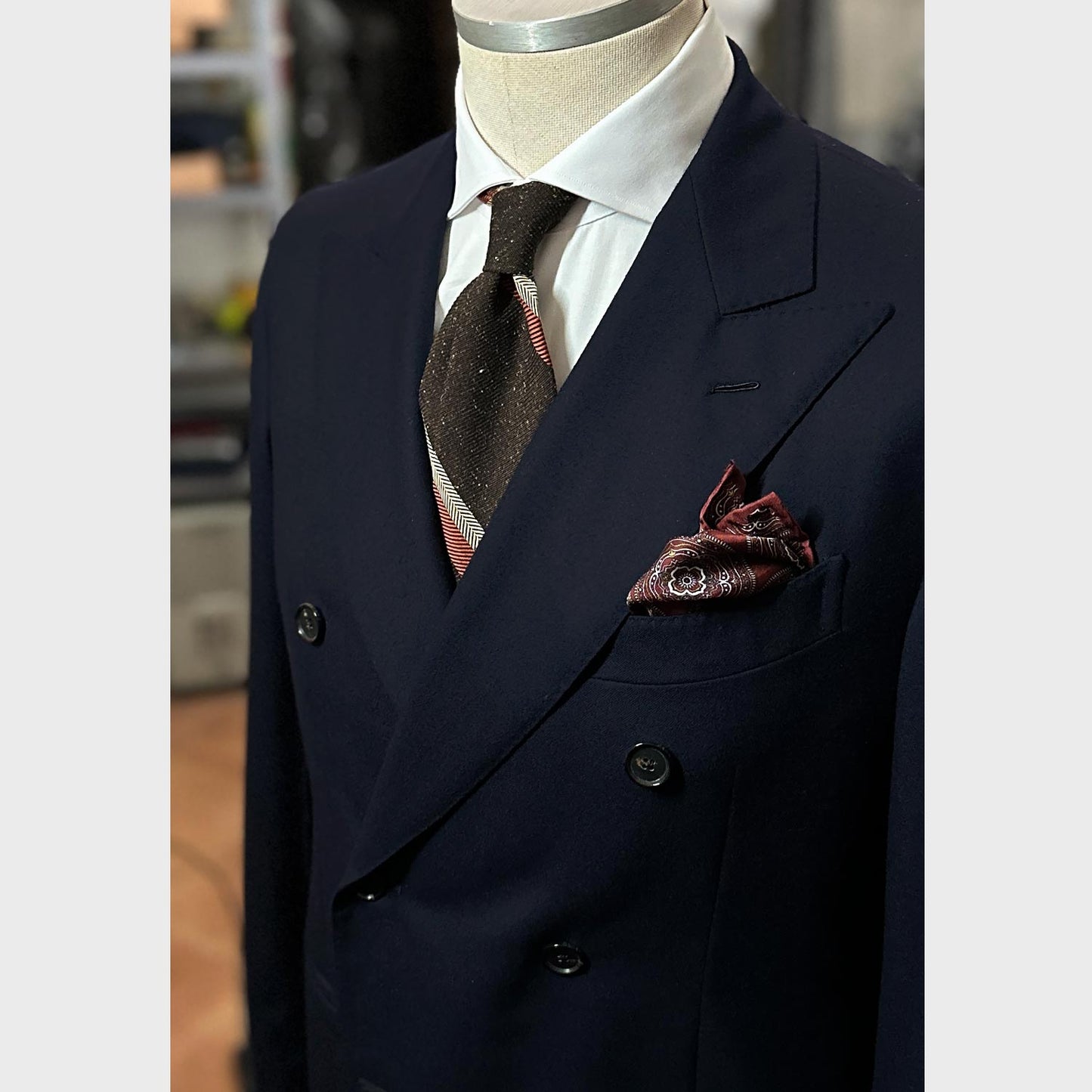 Load image into Gallery viewer, Donegal Brown Silk Wool Striped Tie
