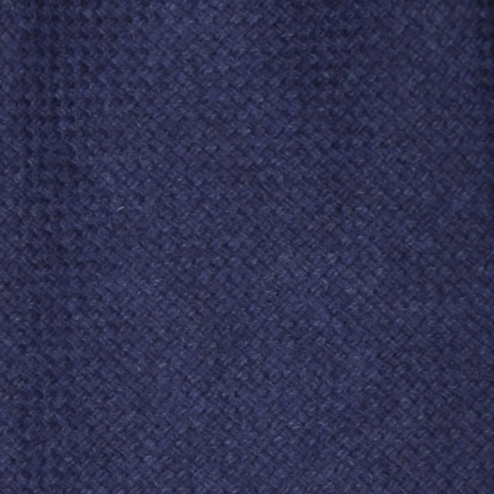 Cobalt Blue Twill Merino Wool Tie Unlined 3 Folds