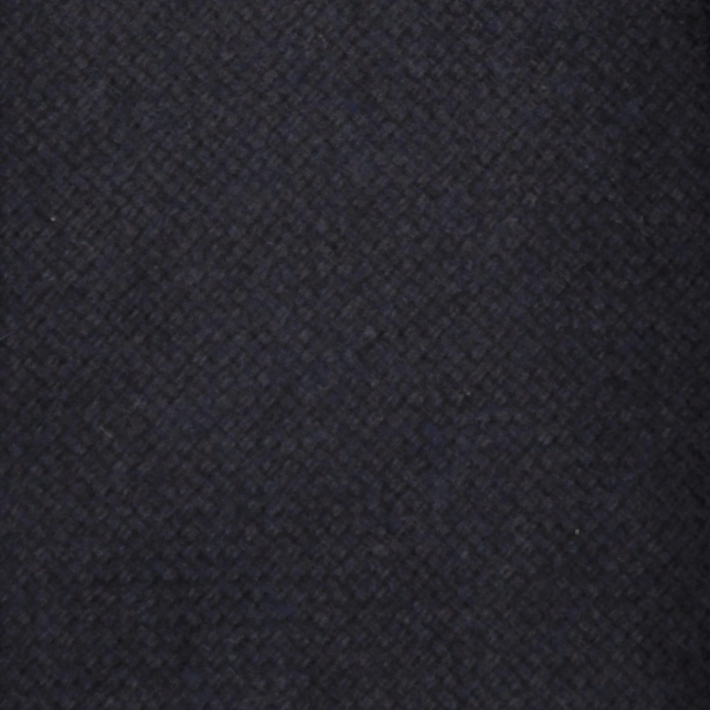 Navy Blue Light Flannel Twill Wool Tie Unlined 3 Folds