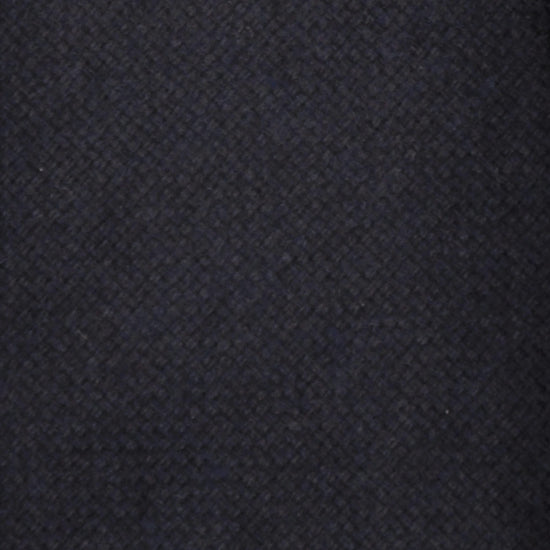 Navy Blue Light Flannel Twill Wool Tie Unlined 3 Folds