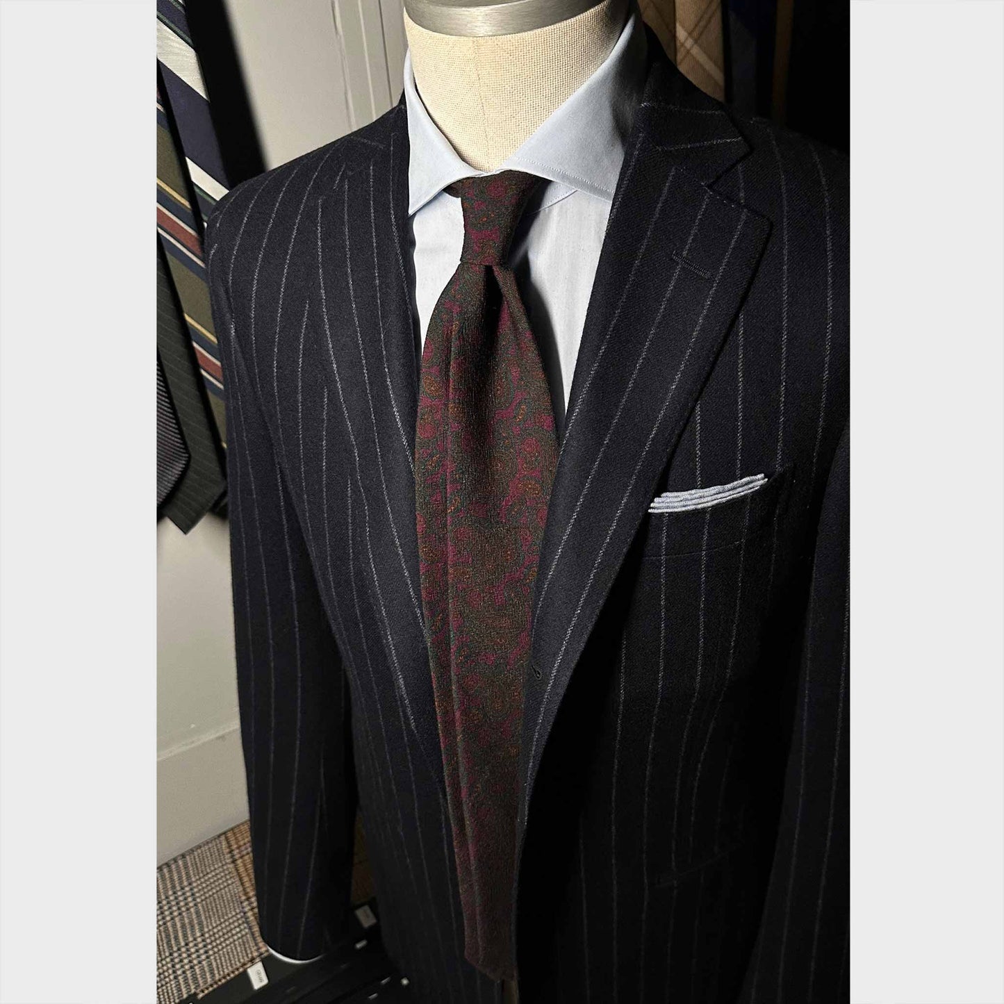 Wools Boutique Uomo Wool Tie Paisley Purple