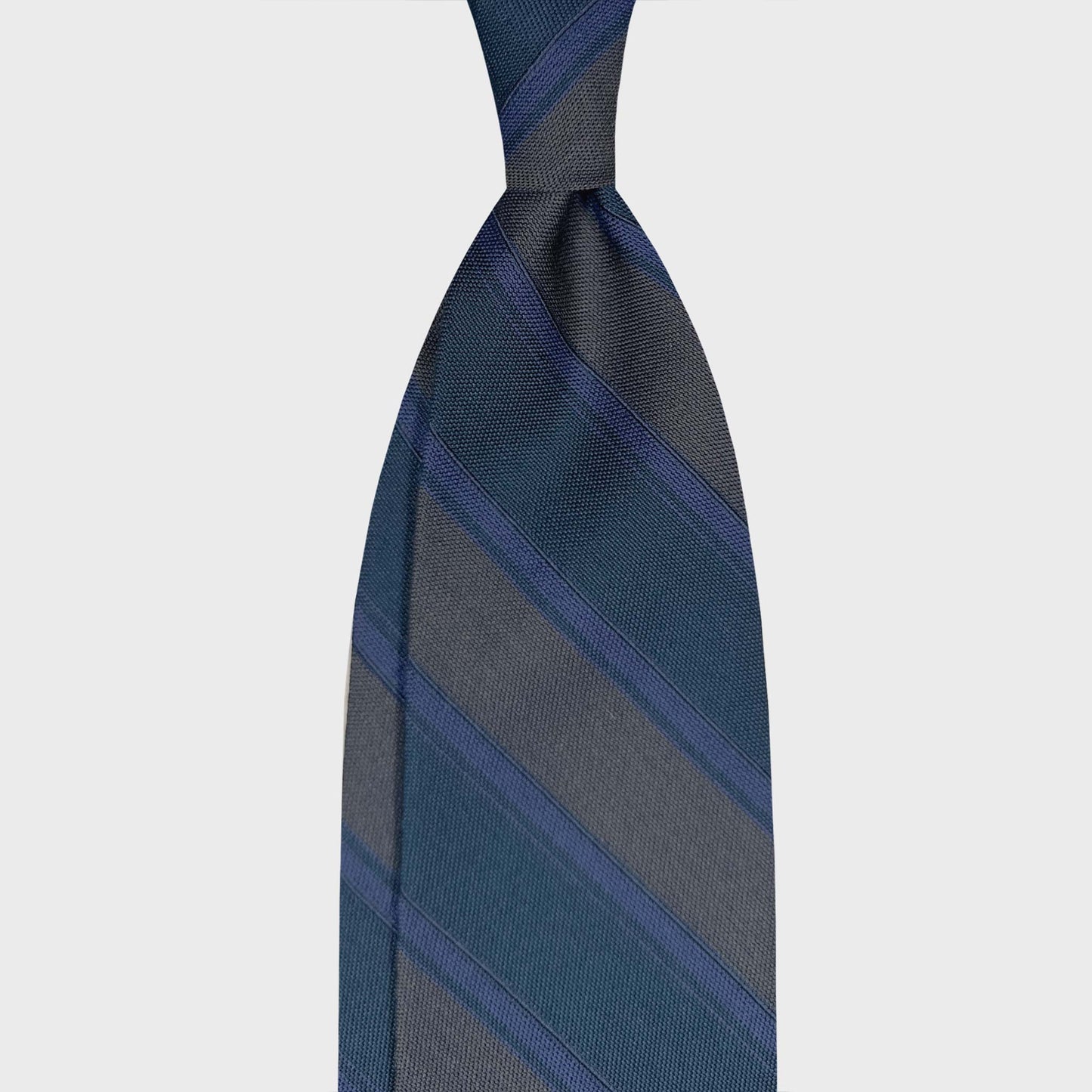 Wools Boutique Uomo regimental tie green brown violet panama silk handmade Italy