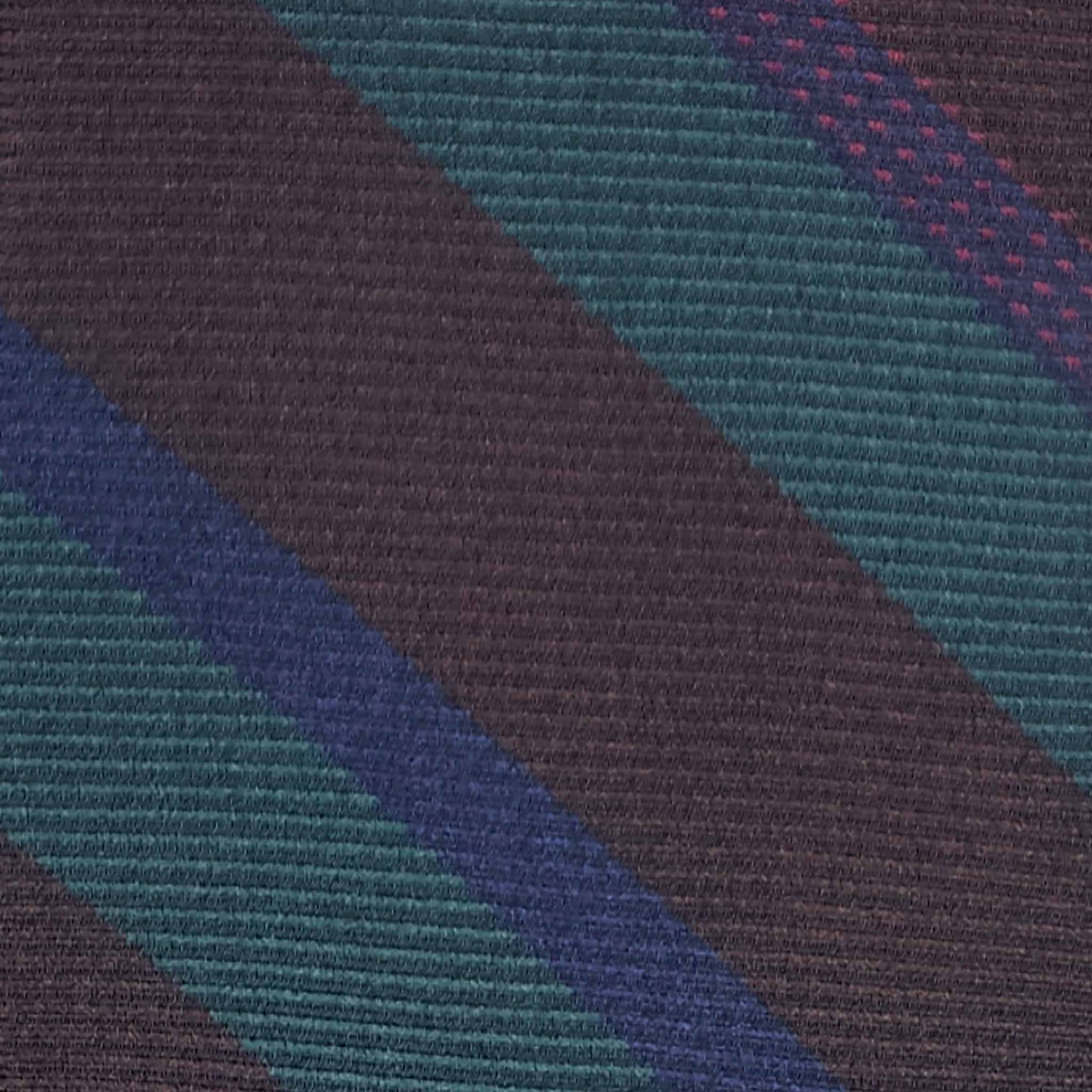 Wools Boutique Uomo Geneva tie detail silk texture green brown blue red stripes