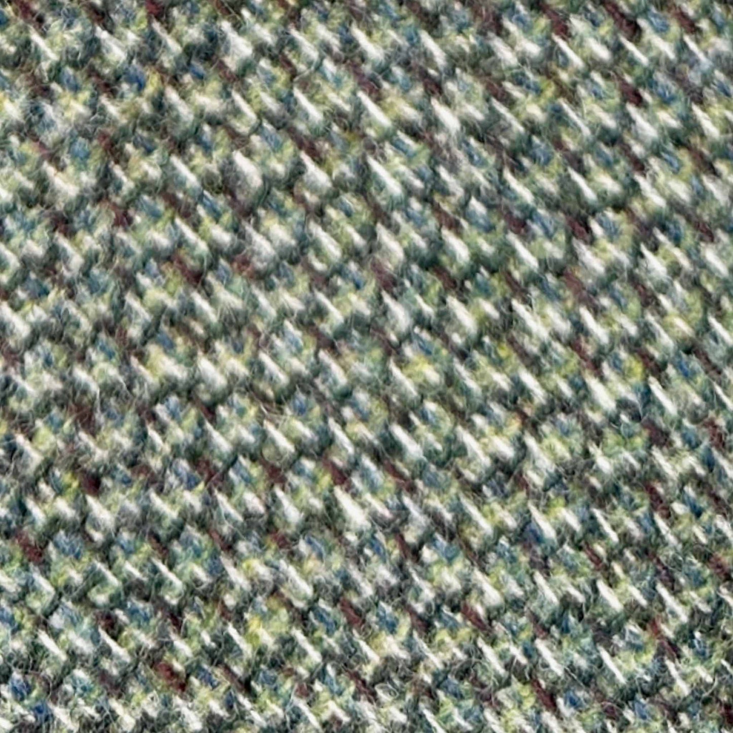 details of Green Wool Tie Mélange Basket Weave Unlined Hand Made in Italy
