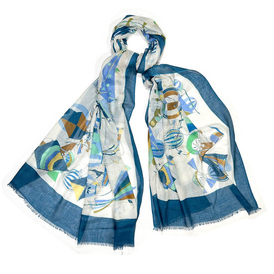Load image into Gallery viewer, Flying Kites Cashmere &amp;amp; Silk Scarf 19andreas47-Wools Boutique Uomo
