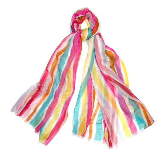 Stripes Fluo Multicolor Cashmere Scarf 19andreas47-Wools Boutique Uomo