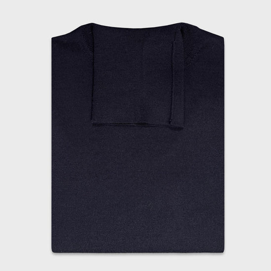 Cruciani Turtleneck Wool Classic Jumper Dark Blue-Wools Boutique Uomo