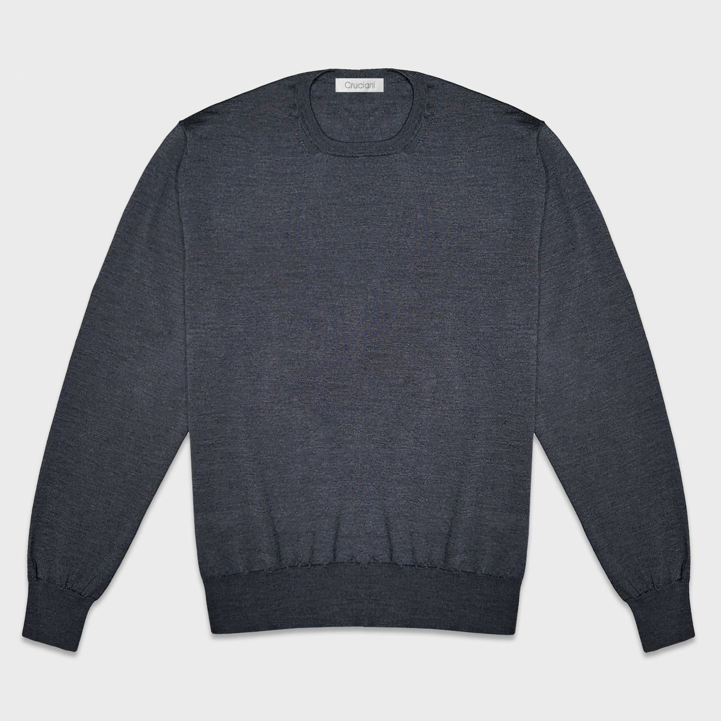 Cruciani Steel Blue Merino Wool Crewneck Sweater-Wools Boutique Uomo