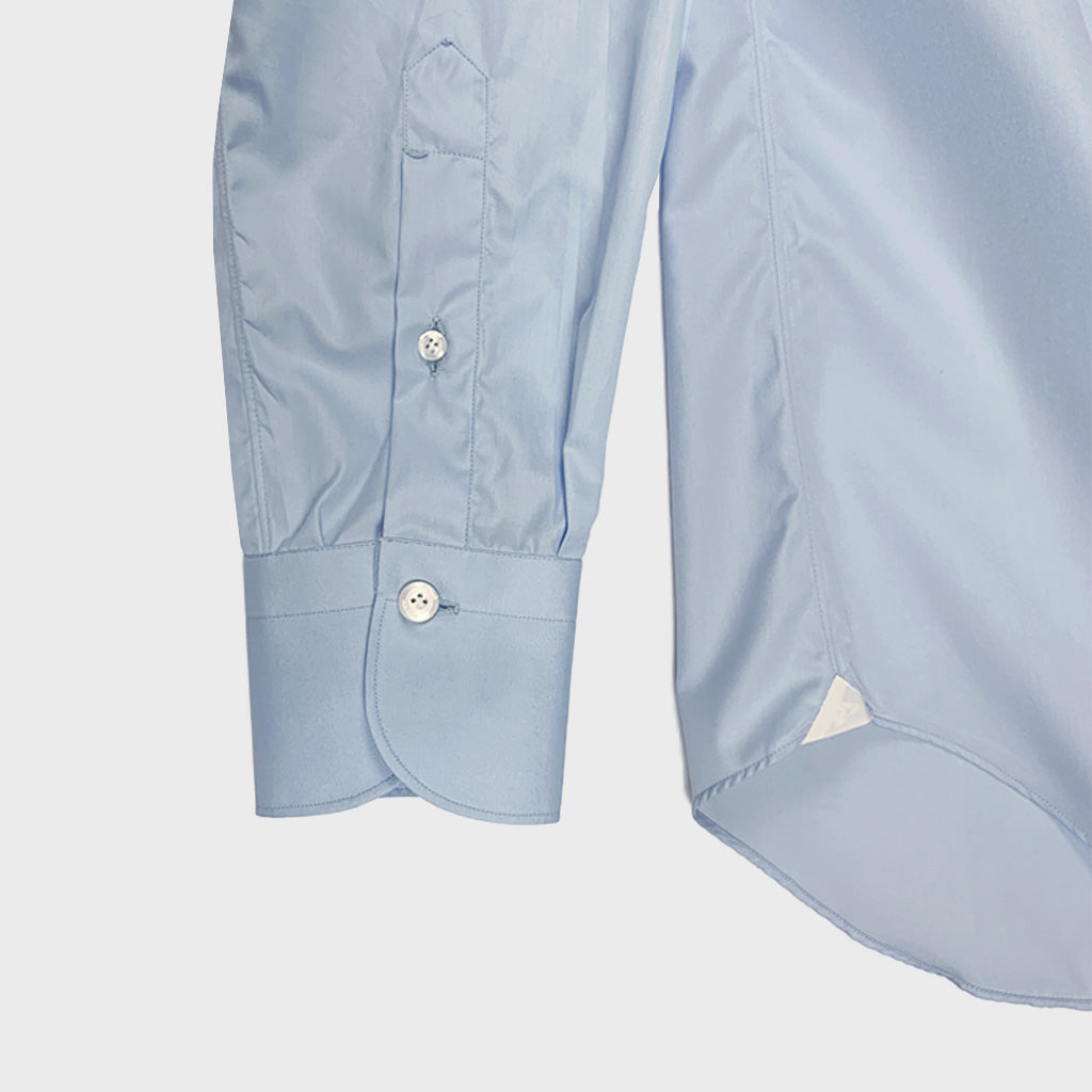 Finamore Men's Two Ply Shirt Cotton Light Blu-Wools Boutique Uomo
