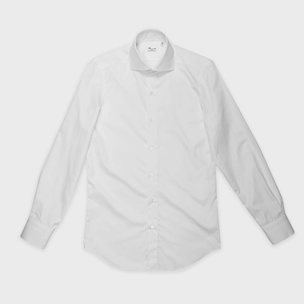 Finamore Men's Two Ply Shirt Cotton White-Wools Boutique Uomo