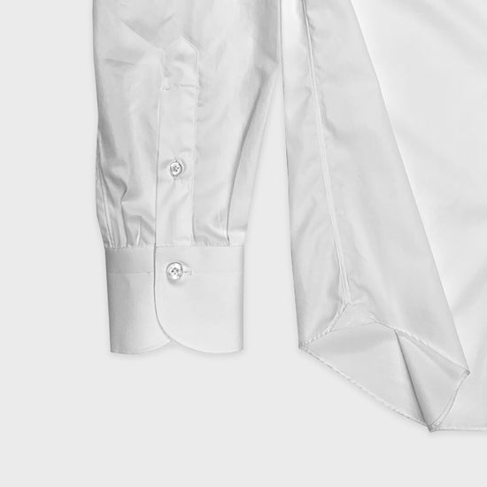 Finamore Men's Two Ply Shirt Cotton White-Wools Boutique Uomo