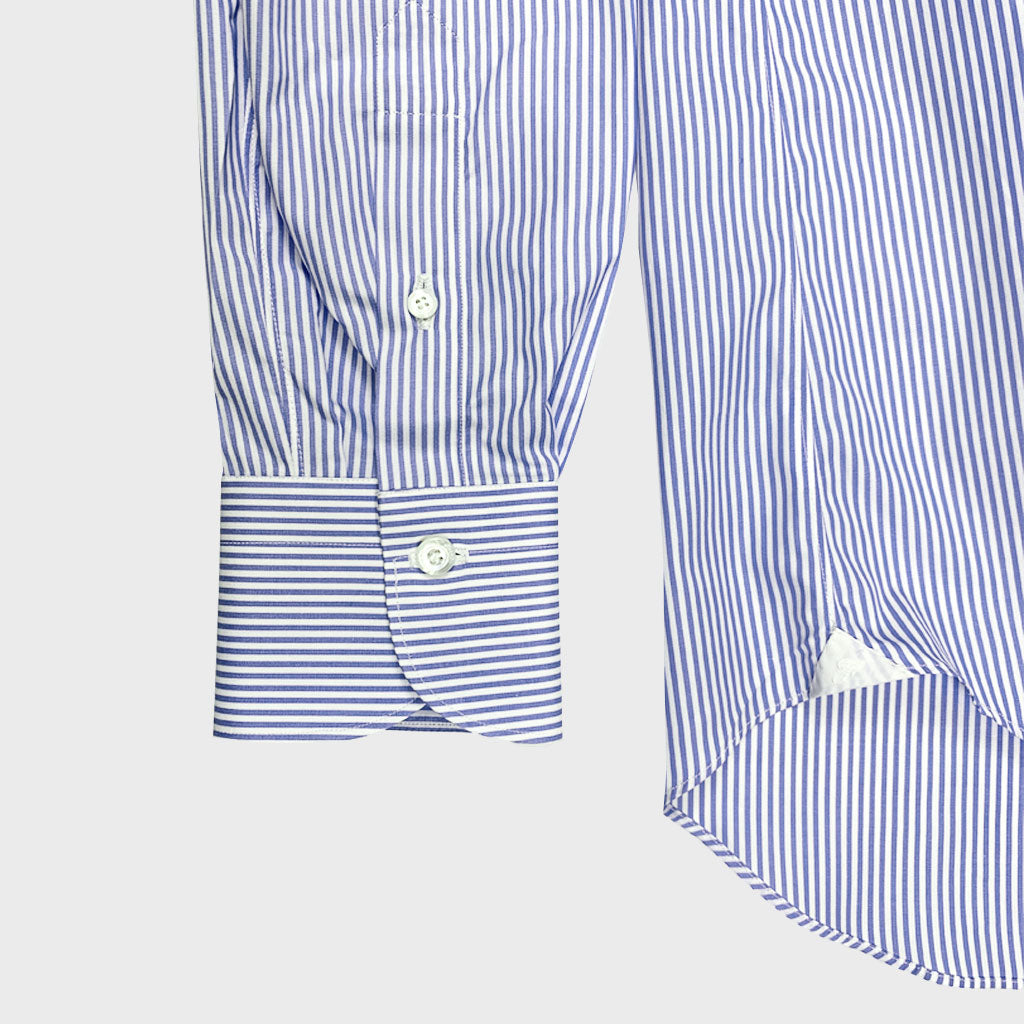 Load image into Gallery viewer, Finamore Men&amp;#39;s Stripe Shirt Cotton Blu-Wools Boutique Uomo
