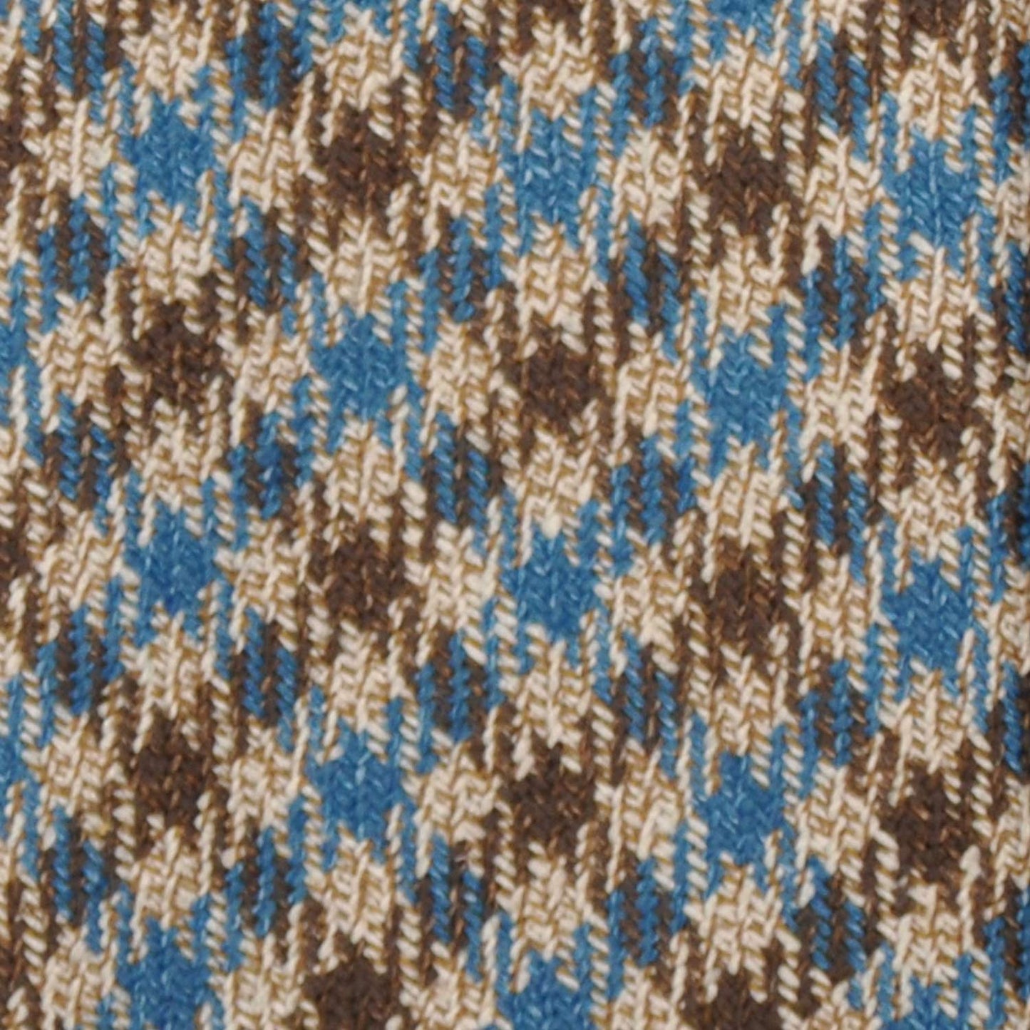 Load image into Gallery viewer, F.Marino Checks Flannel Wool Tie 3 Folds Cyan-Wools Boutique Uomo
