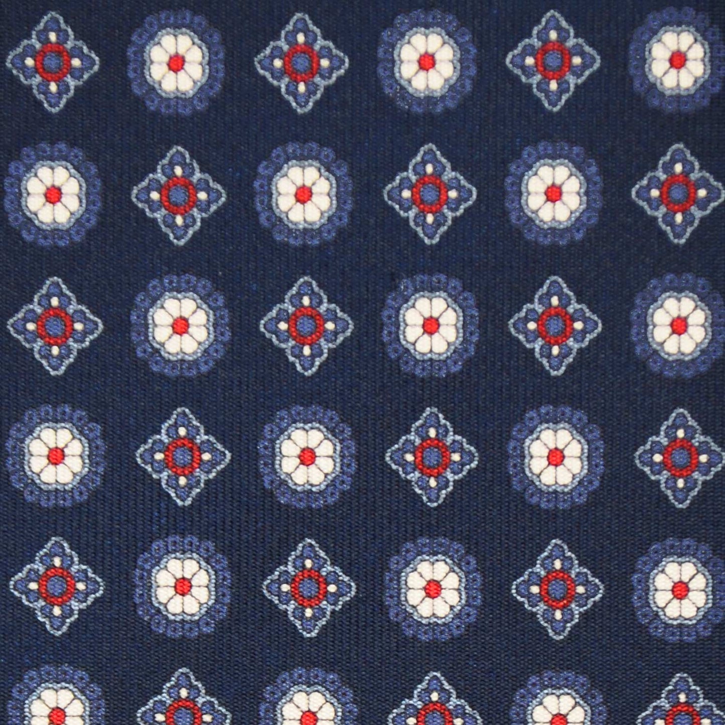F.Marino Silk Tie 3 Folds Classic Fantasy Bluewood-Wools Boutique Uomo