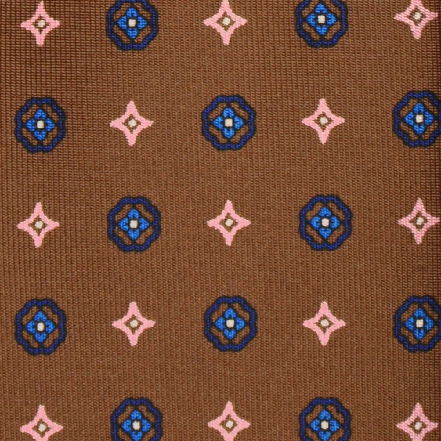F.Marino Silk Tie 3 Folds Micro Fantasy Bronze Brown-Wools Boutique Uomo