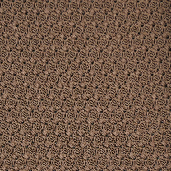 F.Marino Grenadine Silk Tie Chunky Gauze 3 Folds Mud Brown-Wools Boutique Uomo