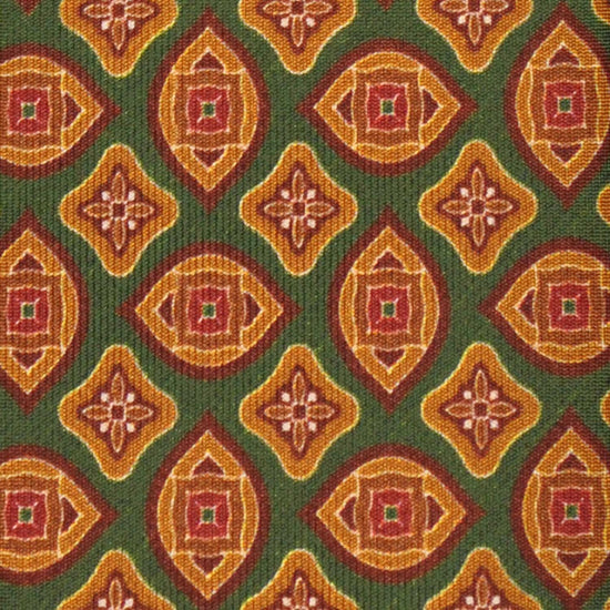 F.Marino Silk Tie 7 Folds Diamonds Army Green-Wools Boutique Uomo