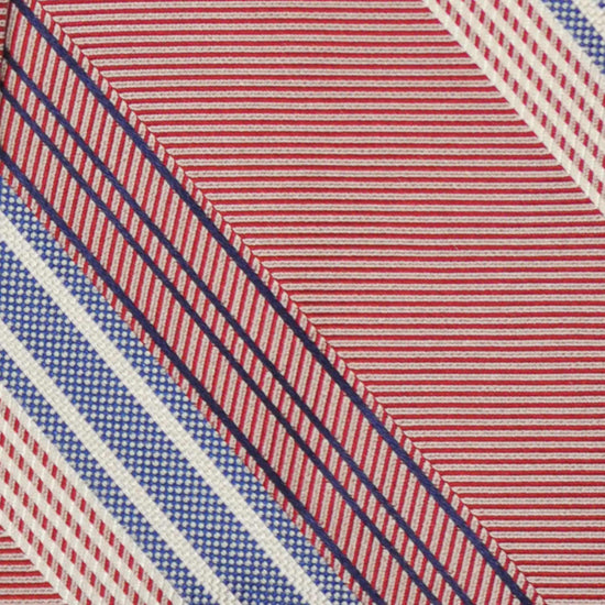 F.Marino Regimental Silk Tie 3 Folds Antique Pink-Wools Boutique Uomo