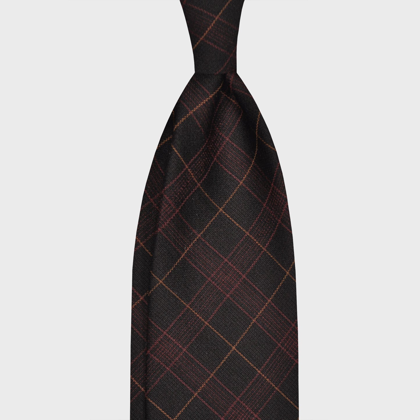 Load image into Gallery viewer, F.Marino Checked Wool Tie 3 Folds Gold-Wools Boutique Uomo
