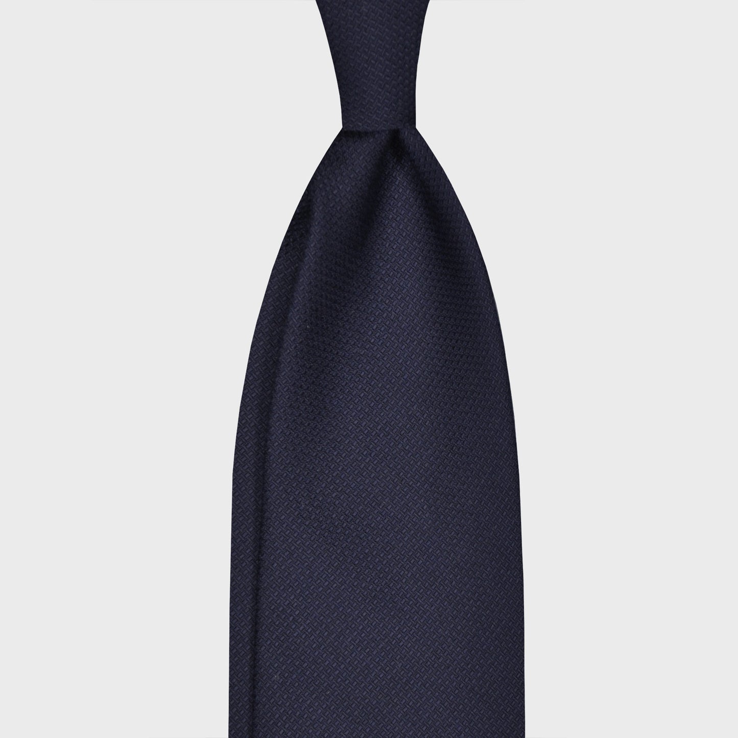 F.Marino Wool Tie 3 Folds Blue Canvas Texture-Wools Boutique Uomo